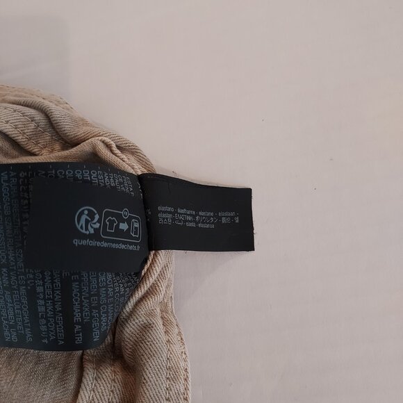 Zara ZW Collection High Waist Wide Leg Tan Jeans Size 6 - Picture 10 of 13